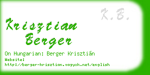 krisztian berger business card